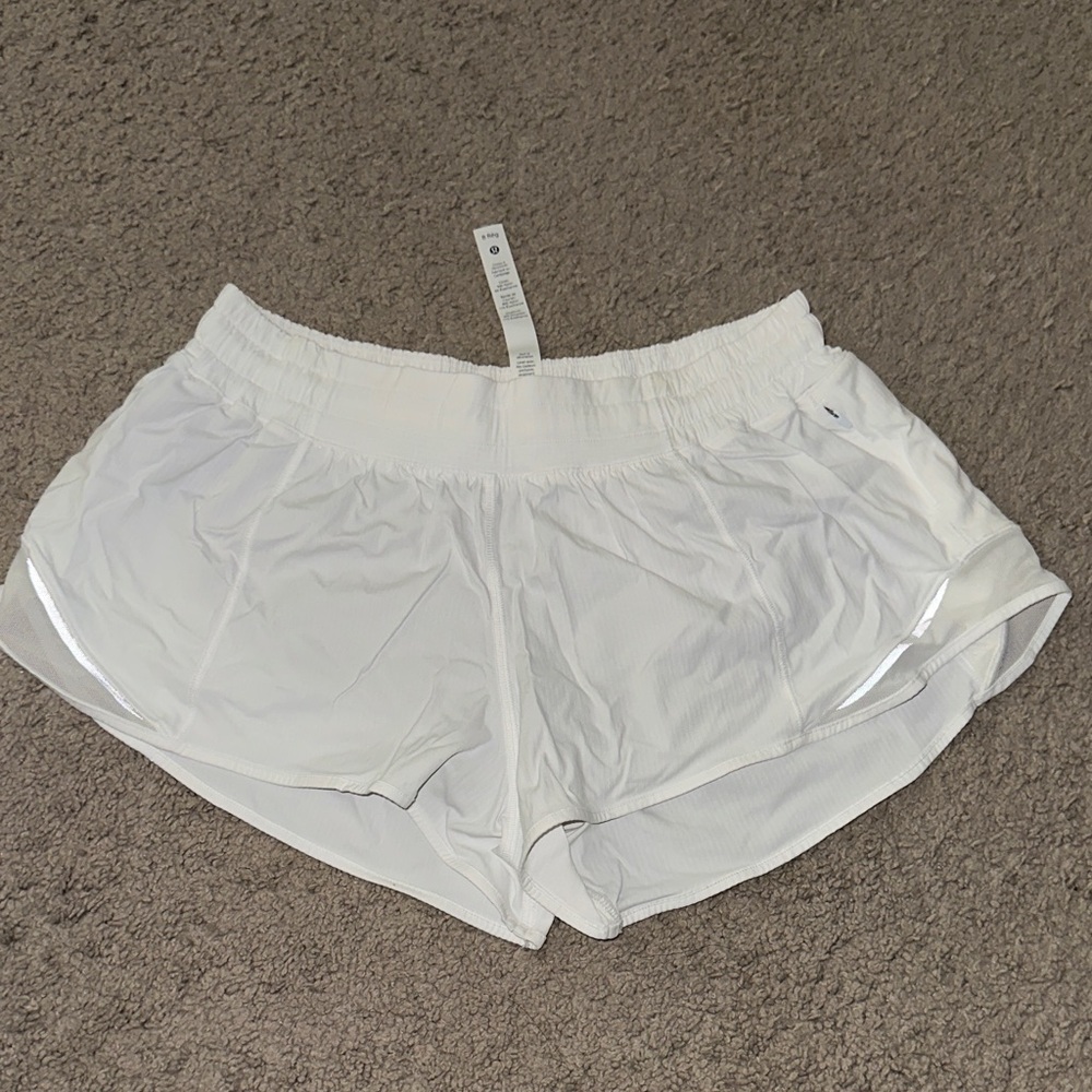 Lululemon White Athletic Shorts